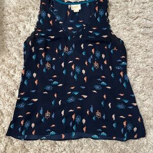 Maeve Blue and Pink Turtle Tank Top